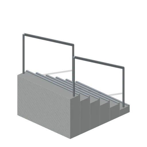 Tiled pool stair (Liminal Spaces Kit)