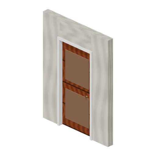 Panelled interior door (Paranormal Investigation House)