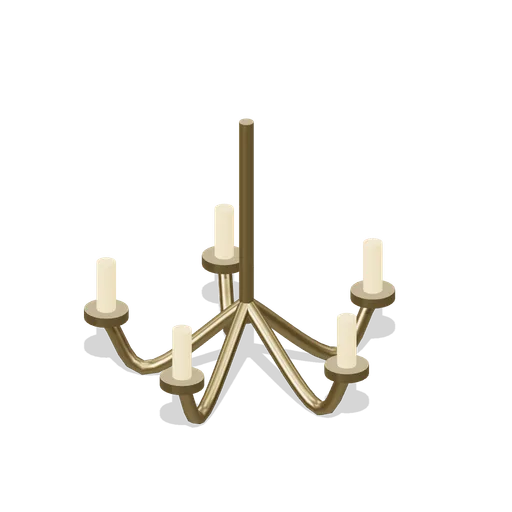 Five-arm chandelier (Paranormal Investigation House)