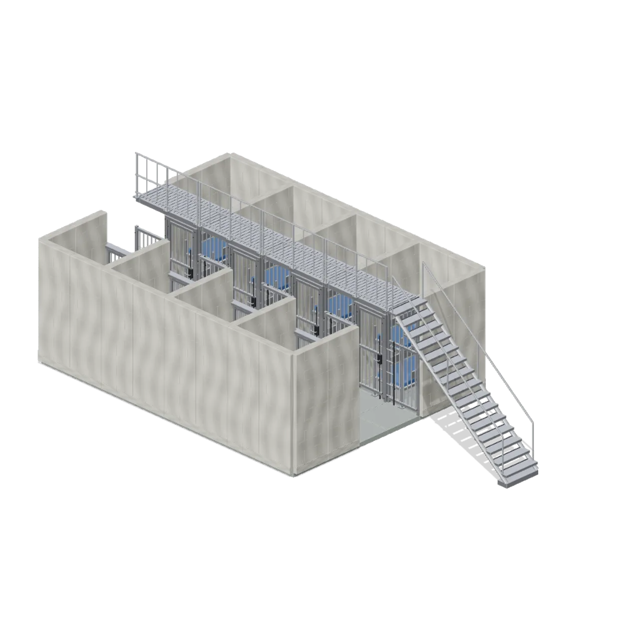 Prison Complex Builder assembled scene