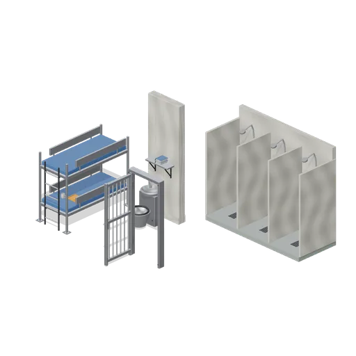 Cell and sanitary detail (Prison Complex Builder)