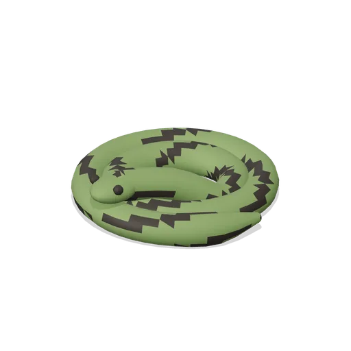 green anaconda coiled (Rainforest and Jungle Fauna)