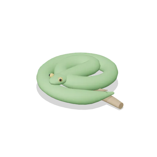 green mamba on branch (Reptiles, Amphibians and Minibeasts)