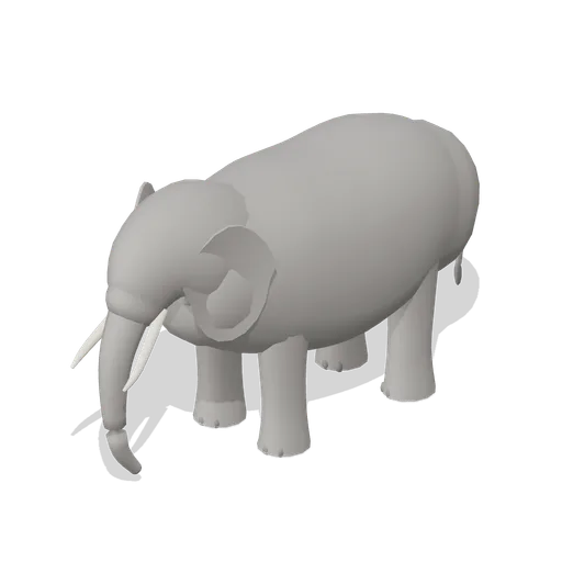 African bush elephant bull, standing (Savanna Wildlife)