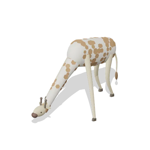 Reticulated giraffe drinking (Savanna Wildlife)