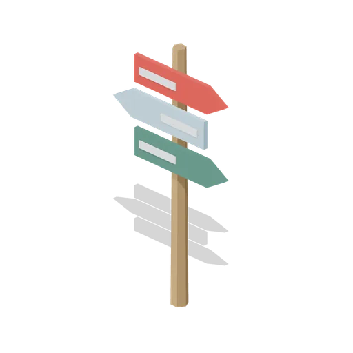 Trail Sign Post (Ski Resort and Snow Park)