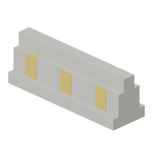 Concrete Jersey Barrier (Zombie Quarantine Streets)