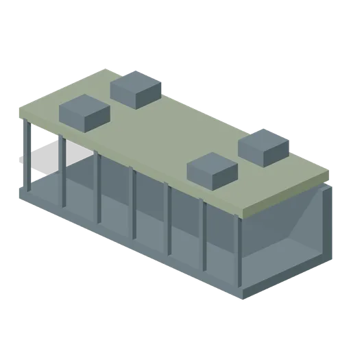 Overturned Bus Shell (Zombie Quarantine Streets)
