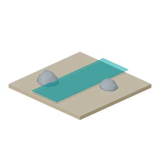 Stream over rock tile (Tropical Island Ecology)