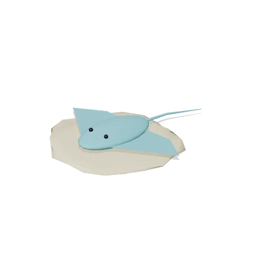 Resting ray on sand (Underwater Reef Worlds)