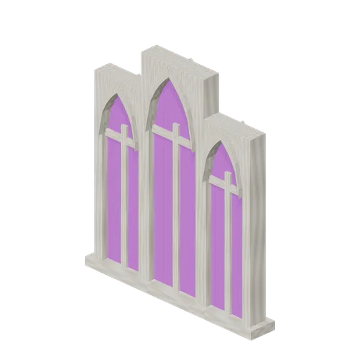 Triple Lancet Window (Vampire Crypt and Gothic Cathedral)
