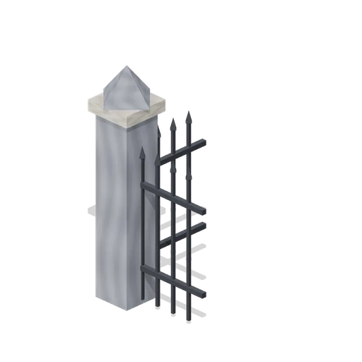 Iron Fence Corner (Vampire Crypt and Gothic Cathedral)