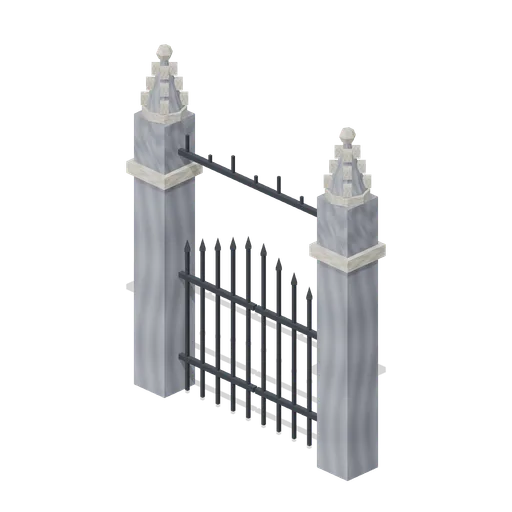 Iron Fence Gate (Vampire Crypt and Gothic Cathedral)