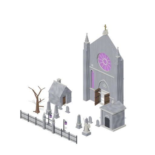 West Door Graveyard (Vampire Crypt and Gothic Cathedral)