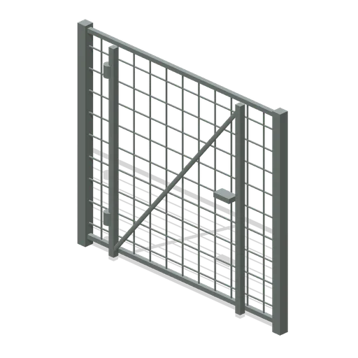mesh fence gate (Zoo and Safari Park Builder)