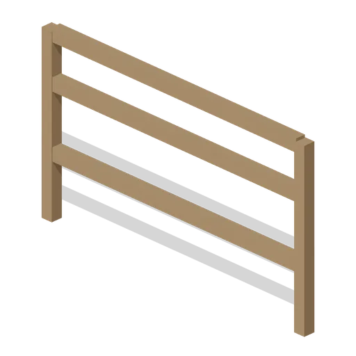 timber rail straight (Zoo and Safari Park Builder)