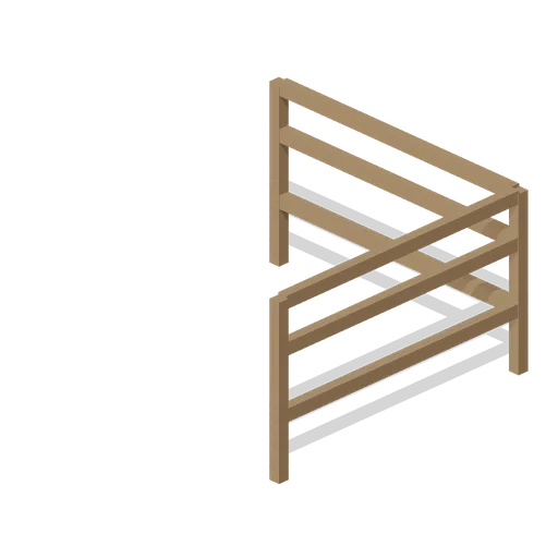 timber rail corner (Zoo and Safari Park Builder)