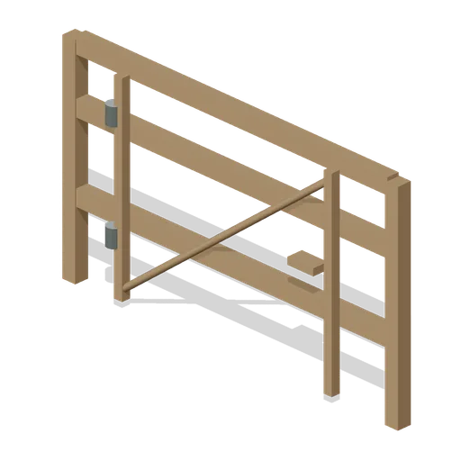 timber rail gate (Zoo and Safari Park Builder)