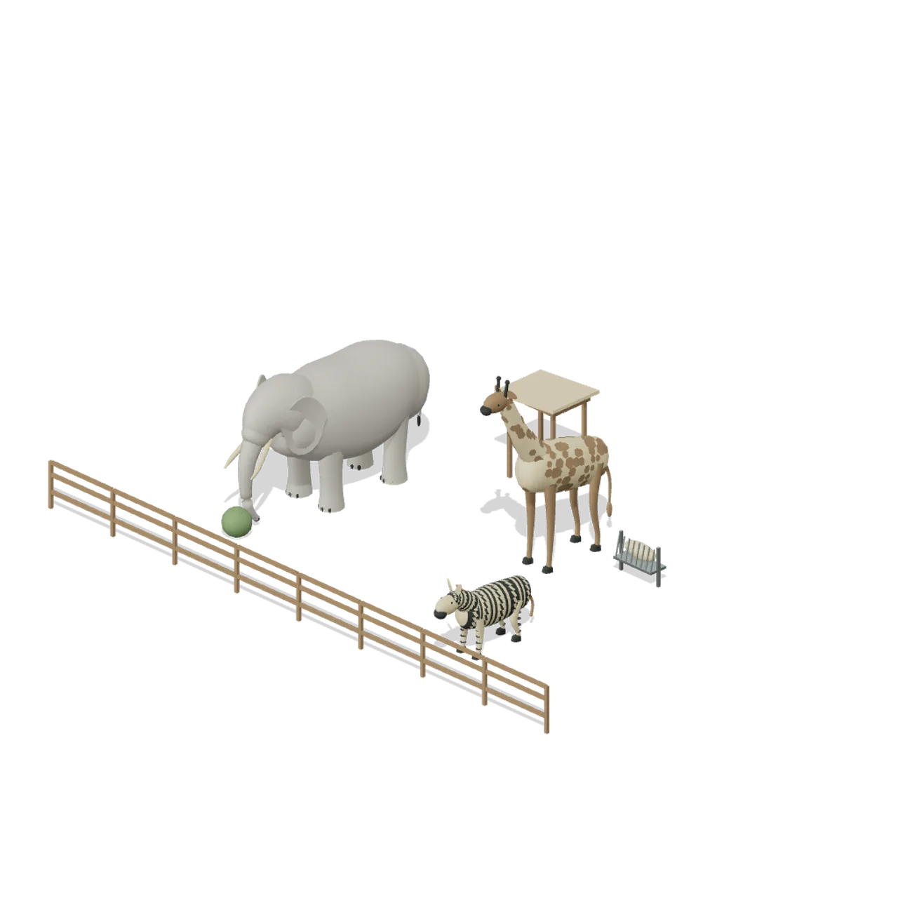 Zoo and Safari Park Builder assembled scene
