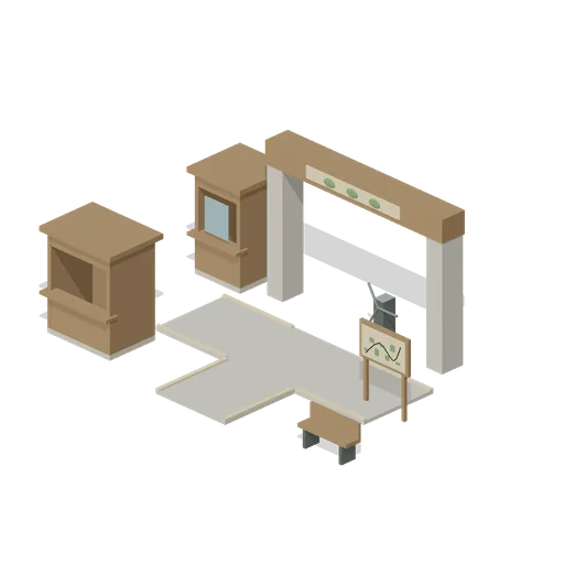 Entrance plaza (Zoo and Safari Park Builder)