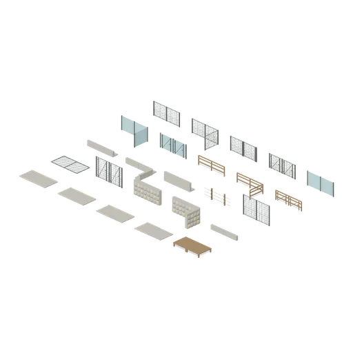 Fence and path connector cases (Zoo and Safari Park Builder)
