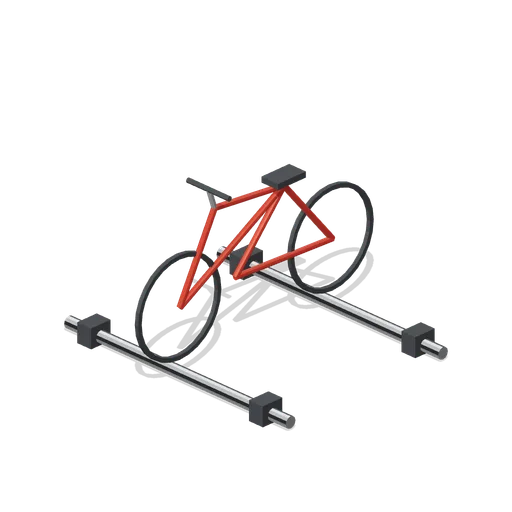 Roof bars carrying bicycle (Road Car Showroom Lineup)