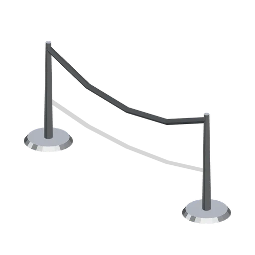 Roped display barrier posts (Road Car Showroom Lineup)