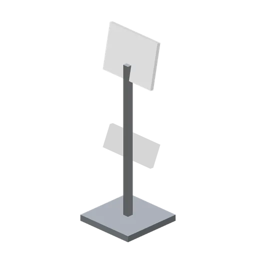 Angled vehicle price stand (Road Car Showroom Lineup)