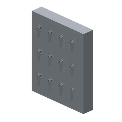 Open key cabinet with twelve hooks (Road Car Showroom Lineup)