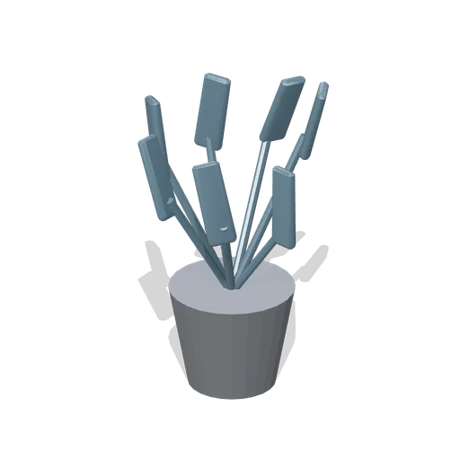 Sculptural showroom plant in pot (Road Car Showroom Lineup)