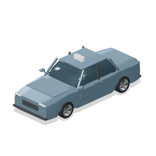 Saloon taxi with blank roof sign (Road Car Showroom Lineup)