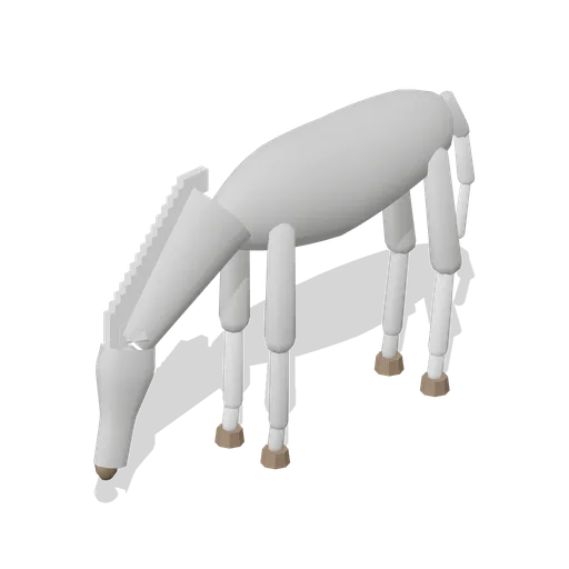 Riding Horse Grazing (Grey) (Equestrian Yard and Stables)