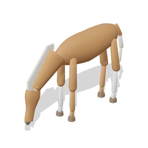 Riding Horse Grazing (Chestnut) (Equestrian Yard and Stables)