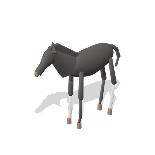 Foal Standing (Black) (Equestrian Yard and Stables)