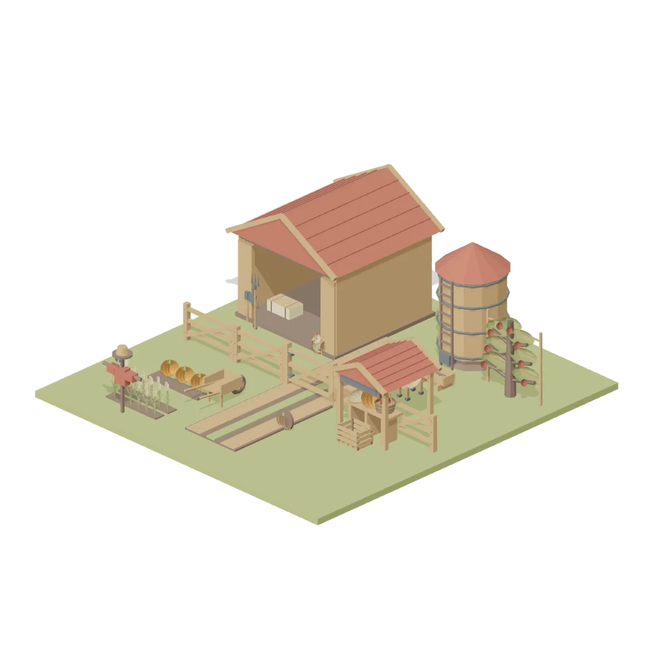 Harvest Hearth assembled scene