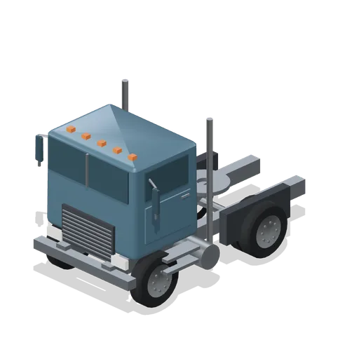 Cab-over day cab tractor (Long-Haul Trucking and Truck Stop)