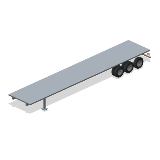 Flatbed semitrailer (Long-Haul Trucking and Truck Stop)