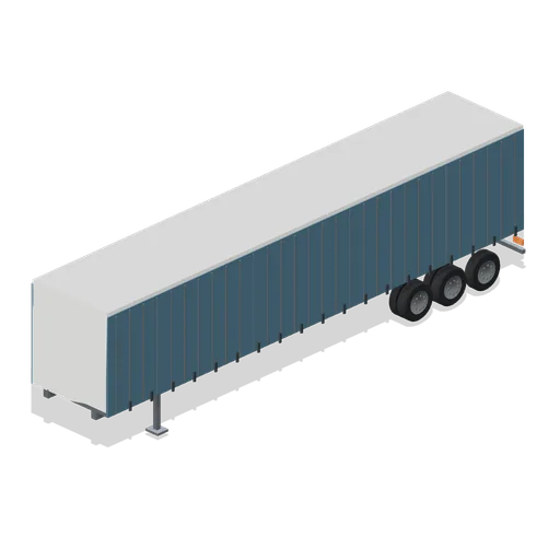 Curtainsider semitrailer (Long-Haul Trucking and Truck Stop)