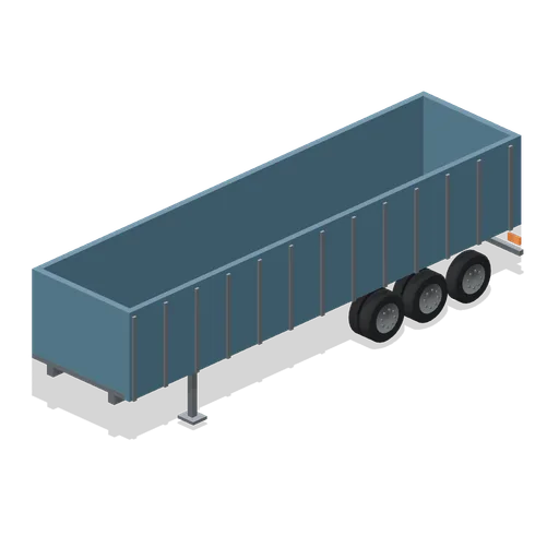 Tipping bulk trailer (Long-Haul Trucking and Truck Stop)