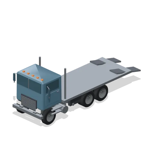 Flatbed recovery truck (Long-Haul Trucking and Truck Stop)