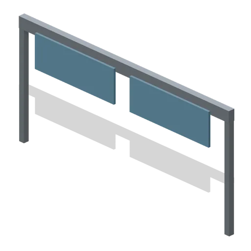Highway sign gantry blank panels (Long-Haul Trucking and Truck Stop)