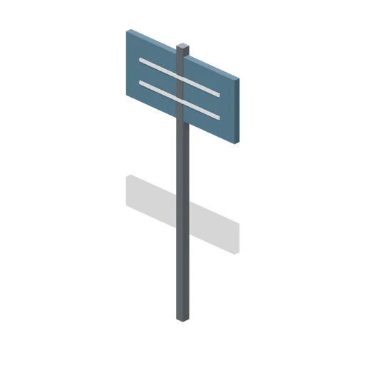 Blank distance sign post (Long-Haul Trucking and Truck Stop)