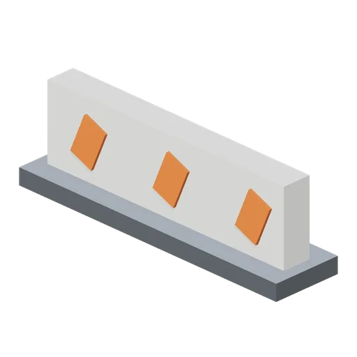Yard concrete barrier (Long-Haul Trucking and Truck Stop)