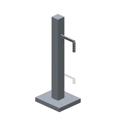 Semitrailer landing leg (Long-Haul Trucking and Truck Stop)