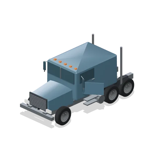 Sleeper cab doors and steps open (Long-Haul Trucking and Truck Stop)