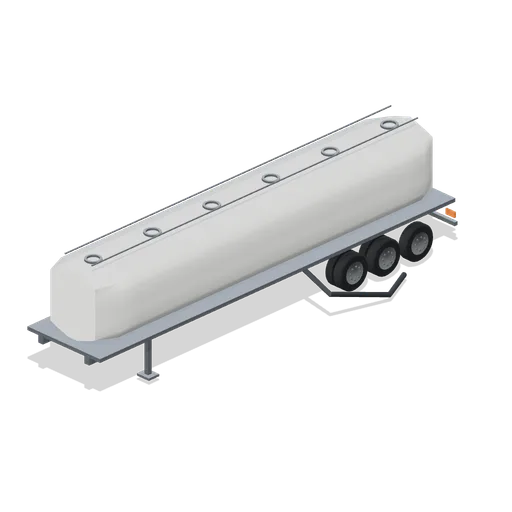 Fuel tanker with hoses out (Long-Haul Trucking and Truck Stop)