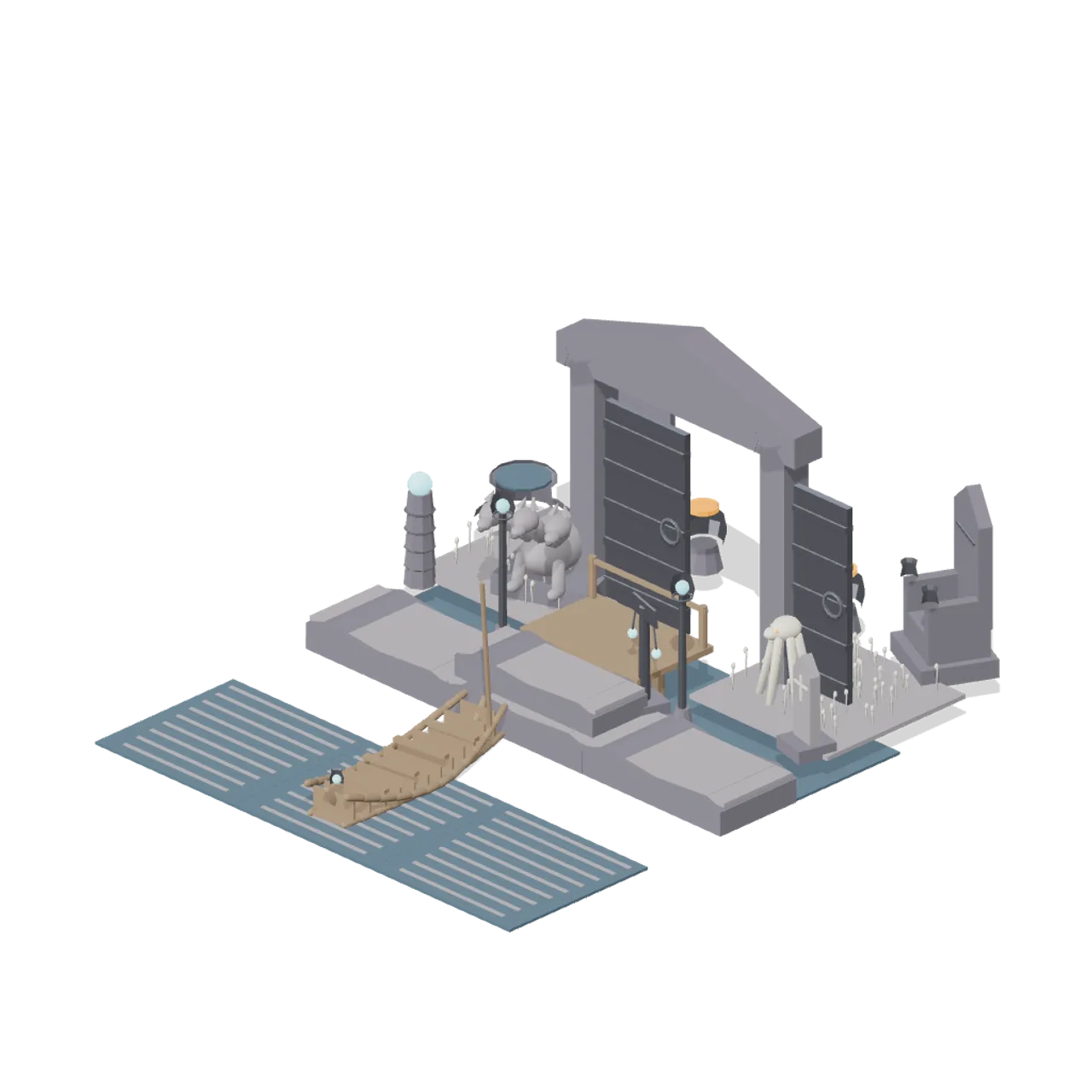 Mythic Underworld and Olympus assembled scene