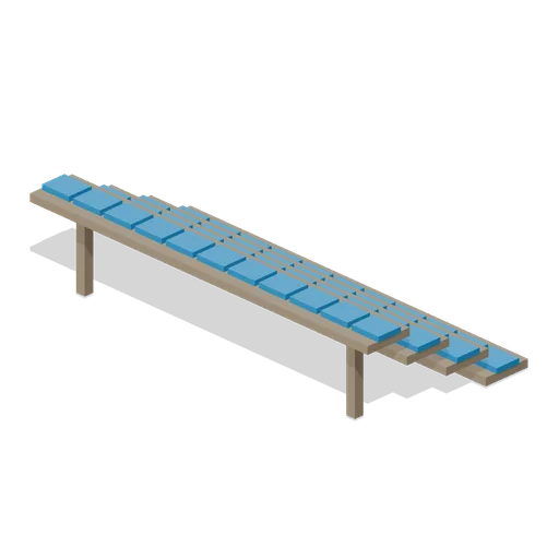 Four-row backstretch bleacher (Stock Car Oval Speedway)