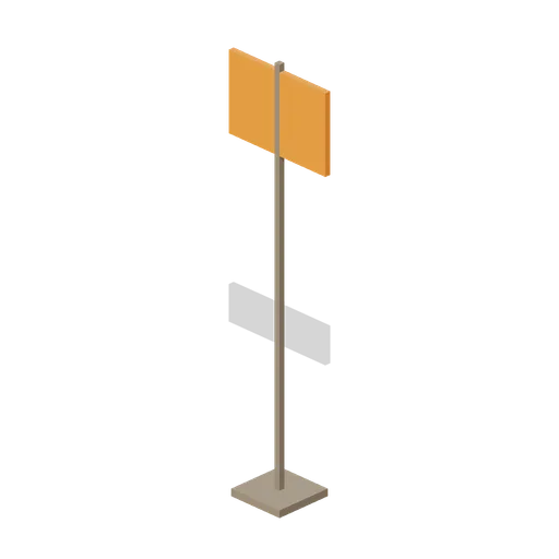 Blank pit sign pole (Stock Car Oval Speedway)