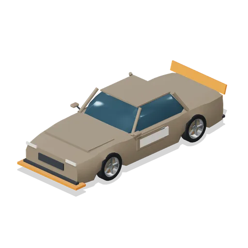 Stock car with dirt-coloured body (Stock Car Oval Speedway)